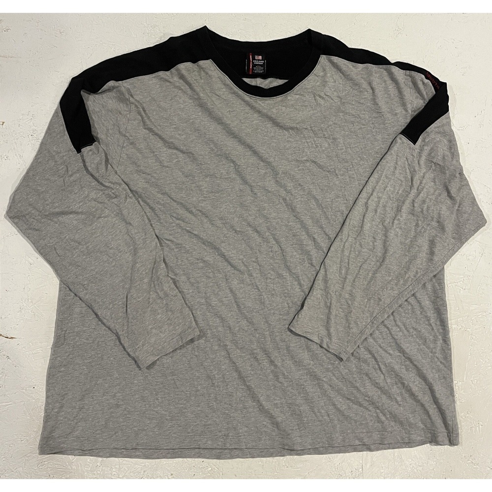 VINTAGE Polo Jeans Co Ralph Lauren T-Shirt Men 4XT Gray Long Sleeve